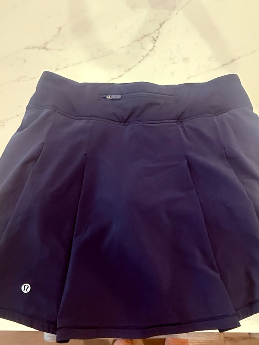 Lululemon Pace Rival Skirt Sz 6 *Extra Long Mid-Rise Skort True Navy New - Picture 3 of 5